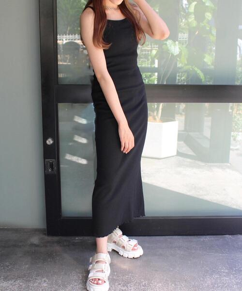 INGNI（イング）の「リブキャミ／ワンピース（ワンピース・レディース・ブラウン/ブラック/アイボリー/アイボリー系/ブラック系その他/ブラウン系4・M）」の11枚目の写真