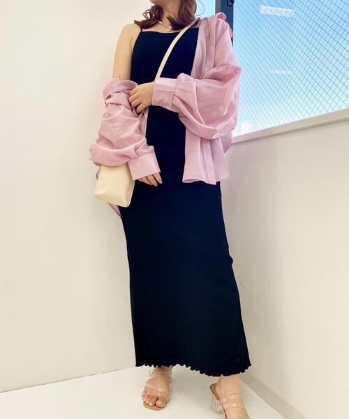 INGNI（イング）の「リブキャミ／ワンピース（ワンピース・レディース・ブラウン/ブラック/アイボリー/アイボリー系/ブラック系その他/ブラウン系4・M）」の8枚目の写真