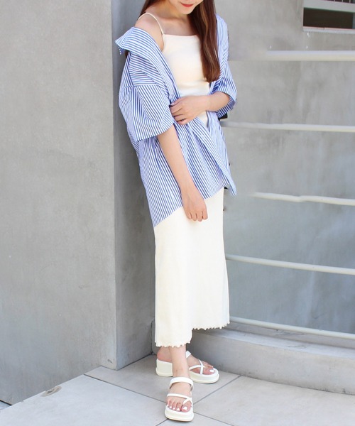 INGNI（イング）の「リブキャミ／ワンピース（ワンピース・レディース・ブラウン/ブラック/アイボリー/アイボリー系/ブラック系その他/ブラウン系4・M）」の2枚目の写真