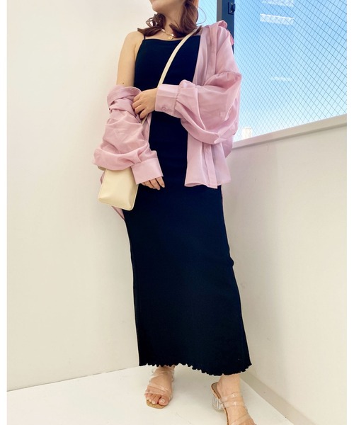 INGNI（イング）の「リブキャミ／ワンピース（ワンピース・レディース・ブラウン/ブラック/アイボリー/アイボリー系/ブラック系その他/ブラウン系4・M）」の3枚目の写真