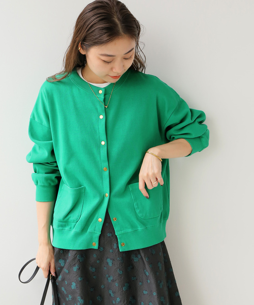 JOURNAL STANDARD relume(ジャーナルスタンダード レリューム)の「《追加2》コットンフライスコンパクトカーディガン(カーディガン/ボレロ・レディース・グリーン/ネイビー/ブルー・FREE)」の19枚目の写真