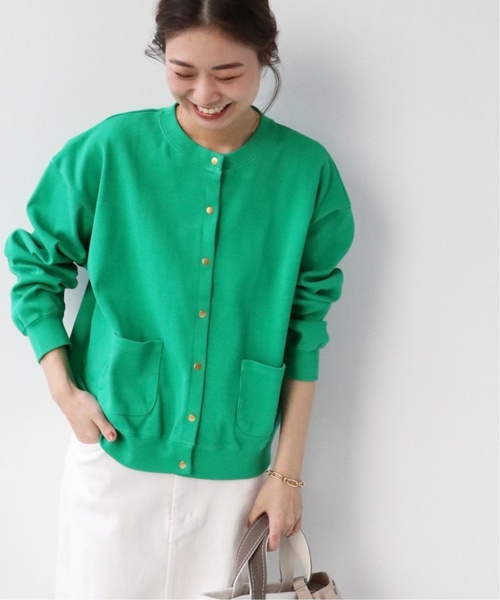 JOURNAL STANDARD relume(ジャーナルスタンダード レリューム)の「《追加2》コットンフライスコンパクトカーディガン(カーディガン/ボレロ・レディース・グリーン/ネイビー/ブルー・FREE)」の20枚目の写真