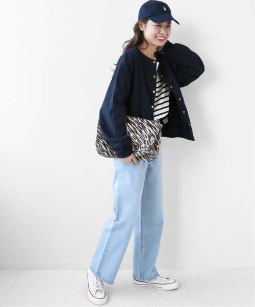 JOURNAL STANDARD relume(ジャーナルスタンダード レリューム)の「《追加2》コットンフライスコンパクトカーディガン(カーディガン/ボレロ・レディース・グリーン/ネイビー/ブルー・FREE)」の9枚目の写真