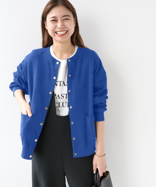 JOURNAL STANDARD relume(ジャーナルスタンダード レリューム)の「《追加2》コットンフライスコンパクトカーディガン(カーディガン/ボレロ・レディース・グリーン/ネイビー/ブルー・FREE)」の22枚目の写真