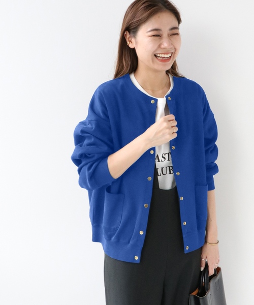 JOURNAL STANDARD relume(ジャーナルスタンダード レリューム)の「《追加2》コットンフライスコンパクトカーディガン(カーディガン/ボレロ・レディース・グリーン/ネイビー/ブルー・FREE)」の18枚目の写真