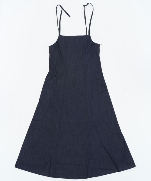 KOBE LETTUCE（コウベレタス）の「デニムキャミワンピース（ワンピース・レディース・ブラック/インディゴブルー・FREE）」の4枚目の写真