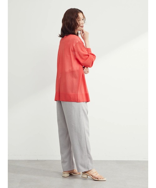 Green　Parks（グリーンパークス）の「麻調ストレートパンツ（その他パンツ・レディース・グリーン/ブラウン/グレー・FREE）」の8枚目の写真