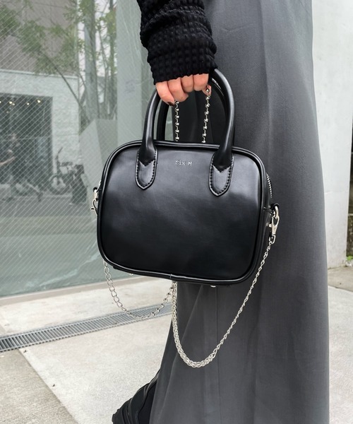 WHO'S WHO gallery（フーズフーギャラリー）の「【SixM/シックスエム】ミニBAG（ハンドバッグ・レディース・ブラウン/ブラック・FREE）」の17枚目の写真