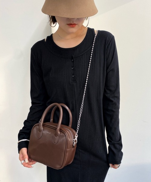 WHO'S WHO gallery（フーズフーギャラリー）の「【SixM/シックスエム】ミニBAG（ハンドバッグ・レディース・ブラウン/ブラック・FREE）」の21枚目の写真