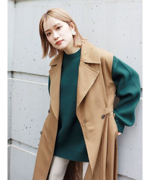 MURUA（ムルーア）の「ナンバリングカレッジニット（ニット/セーター・レディース・グリーン/ネイビー・FREE）」の9枚目の写真