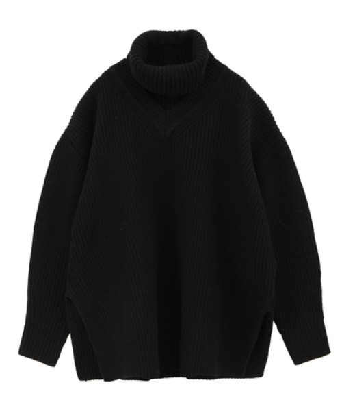 CLANE(クラネ)の「CLANE/クラネ/2WAY NECK WARMER KNIT TOPS(ニット/セーター・レディース・アイボリー/ブラック/ベージュ・1)」の6枚目の写真