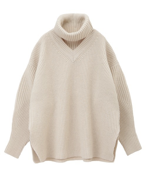 CLANE(クラネ)の「CLANE/クラネ/2WAY NECK WARMER KNIT TOPS(ニット/セーター・レディース・アイボリー/ブラック/ベージュ・1)」の20枚目の写真