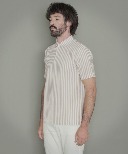 MACKINTOSH LONDON（マッキントッシュ ロンドン）の「ピケストライプ半袖プルオーバーシャツ（Tシャツ/カットソー・メンズ・ベージュ系その他/ブルー系その他2・L/XL/M）」の13枚目の写真