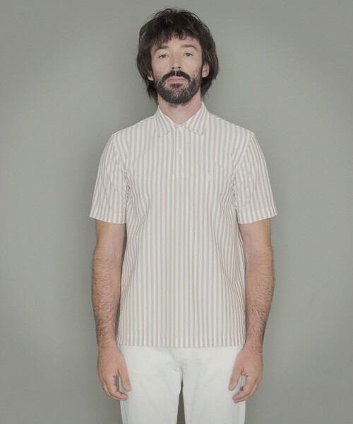 MACKINTOSH LONDON（マッキントッシュ ロンドン）の「ピケストライプ半袖プルオーバーシャツ（Tシャツ/カットソー・メンズ・ベージュ系その他/ブルー系その他2・L/XL/M）」の12枚目の写真