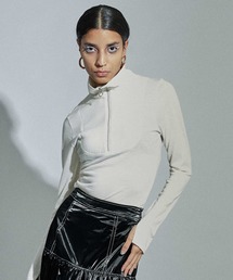 MAISON SPECIAL（メゾンスペシャル）の「Half Zip Tops/ハーフジップトップス【MAISON SPECIAL/メゾンスペシャル】（ニット/セーター・レディース）」