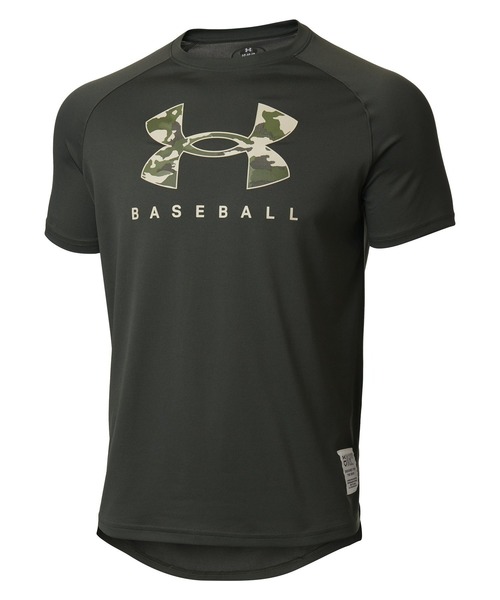 UNDER ARMOUR(アンダーアーマー)の「UAテック ショートスリーブ シャツ 〈ビッグロゴ〉(ベースボール/メンズ)(Tシャツ/カットソー・メンズ・カーキ/ブラック・M/S/L/XL/3XL/XXL)」の12枚目の写真