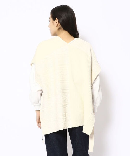 MANASTASH（マナスタッシュ）の「MANASTASH/マナスタッシュ　W's PATCHWORK VEST　パッチワークベスト<br>（ニット/セーター・レディース・ナチュラル/ブラック・M）」の4枚目の写真