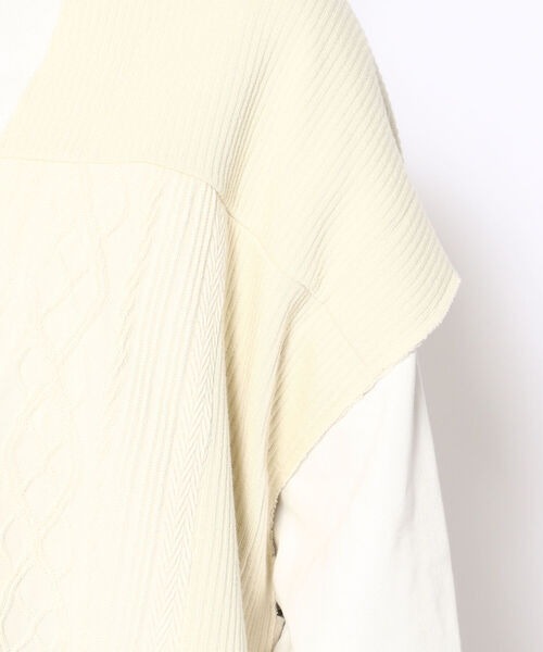 MANASTASH（マナスタッシュ）の「MANASTASH/マナスタッシュ　W's PATCHWORK VEST　パッチワークベスト<br>（ニット/セーター・レディース・ナチュラル/ブラック・M）」の6枚目の写真