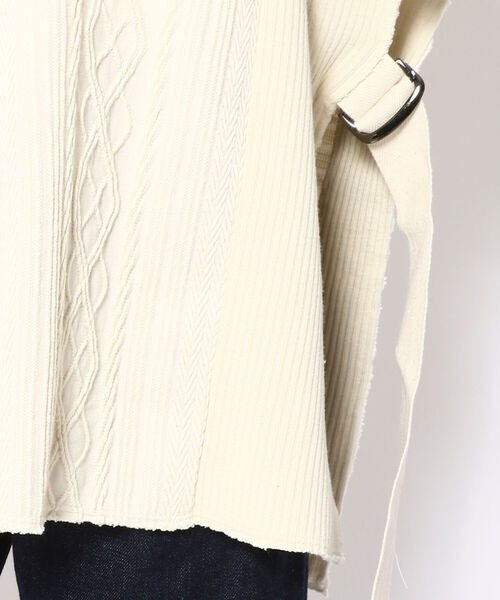 MANASTASH（マナスタッシュ）の「MANASTASH/マナスタッシュ　W's PATCHWORK VEST　パッチワークベスト<br>（ニット/セーター・レディース・ナチュラル/ブラック・M）」の7枚目の写真