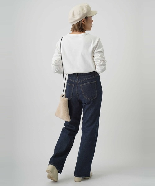 HONEYSUCKLE ROSE（ハニーサックルローズ）の「【HONEYSUCKLE ROSE】レギュラークルーロンＴ（Tシャツ/カットソー・レディース・ホワイト/ブラック・S/M/L）」の6枚目の写真