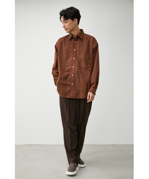 AZUL by moussy(アズールバイマウジー)の「PINTUCK COMFORTABLE TROUSERS/ピンタックコンフォータブルトラウザーズ(その他パンツ・メンズ・ダークネイビー/ブラウン・MEDIUM/LARGE)」の5枚目の写真