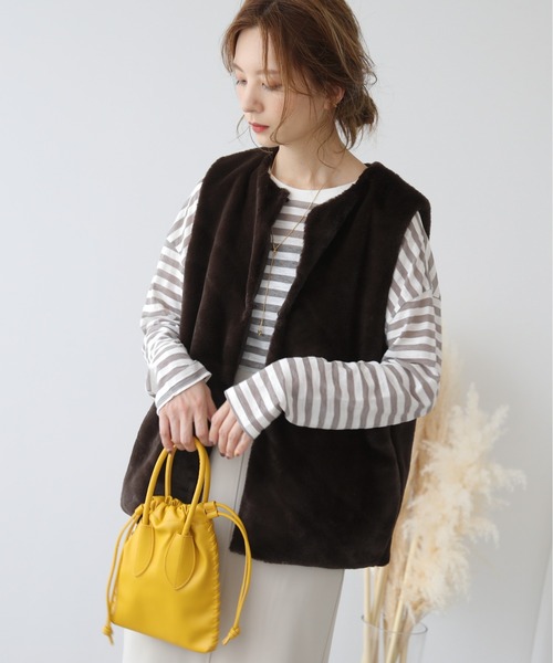 Ray Cassin レイカズン　フェイクファーショートジャケットファーコート Ray Cassin】ミックスファーショートコート 通販【ニッセン】