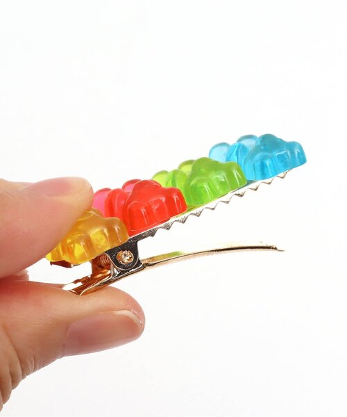 BREEZE（ブリーズ）の「くまグミヘアピン（ヘアピン・キッズ・ピンク/サックスブルー・FREE）」の5枚目の写真