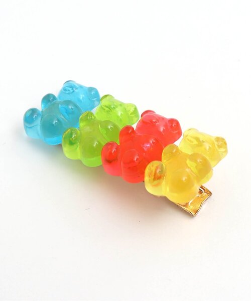 BREEZE（ブリーズ）の「くまグミヘアピン（ヘアピン・キッズ・ピンク/サックスブルー・FREE）」の6枚目の写真