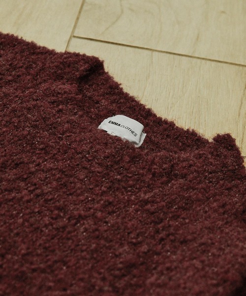 EMMA CLOTHES（エマクローズ）の「ウール混ブークレヤーン オーバーサイズクルーネックプルオーバーニット EMMA CLOTHES（ニット/セーター・メンズ・ブラック系その他/ベージュ系その他/ダークグリーン/アイボリー/グレー/ブラック/ブルー/グレー系その他2/グレー系その他/ベージュ系その他2/レッド系その他/ブルー系その他・M/L）」の20枚目の写真