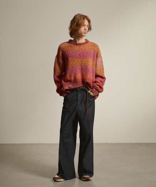 EMMA CLOTHES（エマクローズ）の「Boucle yarn crewneck pullover sweater／ブークレヤーンクルーネックプルオーバーニット《Ryoooコラボ》（ニット/セーター・メンズ・ブラック系その他/ベージュ系その他/ダークグリーン/アイボリー/グレー/ブラック/ブルー/グレー系その他2/グレー系その他/ベージュ系その他2/レッド系その他/ブルー系その他・M/L）」の13枚目の写真