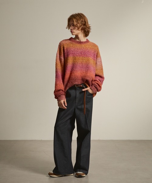EMMA CLOTHES（エマクローズ）の「Boucle yarn crewneck pullover sweater／ブークレヤーンクルーネックプルオーバーニット《Ryoooコラボ》（ニット/セーター・メンズ・ブラック系その他/ベージュ系その他/ダークグリーン/アイボリー/グレー/ブラック/ブルー/グレー系その他2/グレー系その他/ベージュ系その他2/レッド系その他/ブルー系その他・M/L）」の14枚目の写真