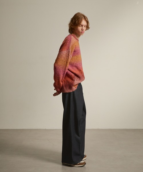 EMMA CLOTHES（エマクローズ）の「Boucle yarn crewneck pullover sweater／ブークレヤーンクルーネックプルオーバーニット《Ryoooコラボ》（ニット/セーター・メンズ・ブラック系その他/ベージュ系その他/ダークグリーン/アイボリー/グレー/ブラック/ブルー/グレー系その他2/グレー系その他/ベージュ系その他2/レッド系その他/ブルー系その他・M/L）」の15枚目の写真