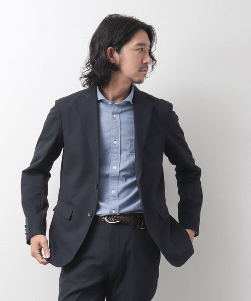 NOLLEY'S goodman（ノーリーズグッドマン）の「OXプリント スリムフィットジャケット セットアップ（テーラードジャケット・メンズ・ネイビー/グレー・M/S/XL/L）」の9枚目の写真