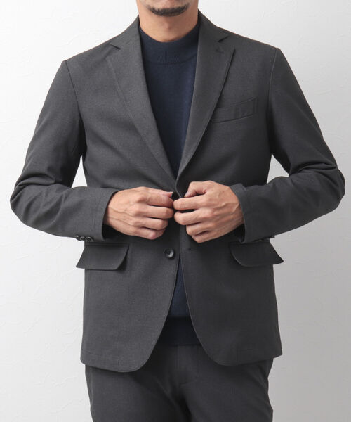 NOLLEY'S goodman（ノーリーズグッドマン）の「OXプリント スリムフィットジャケット セットアップ（テーラードジャケット・メンズ・ネイビー/グレー・M/S/XL/L）」の3枚目の写真