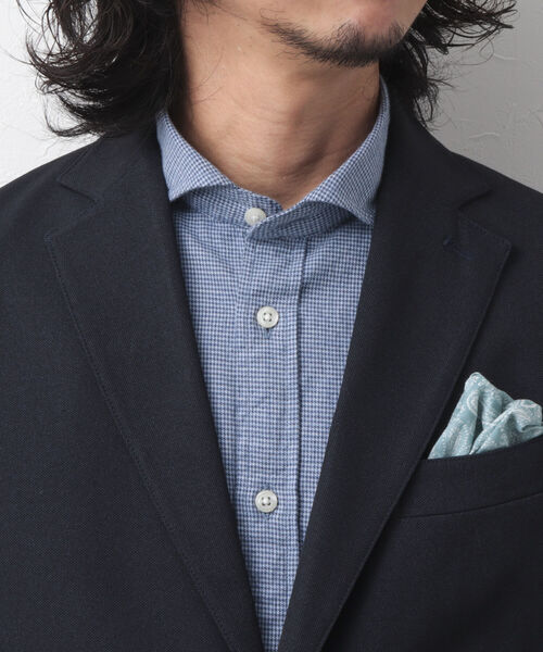 NOLLEY'S goodman（ノーリーズグッドマン）の「OXプリント スリムフィットジャケット セットアップ（テーラードジャケット・メンズ・ネイビー/グレー・M/S/XL/L）」の7枚目の写真