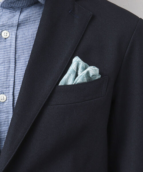 NOLLEY'S goodman（ノーリーズグッドマン）の「OXプリント スリムフィットジャケット セットアップ（テーラードジャケット・メンズ・ネイビー/グレー・M/S/XL/L）」の4枚目の写真