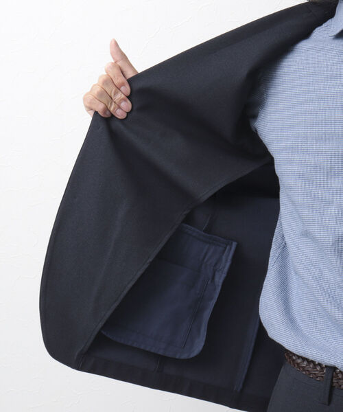 NOLLEY'S goodman（ノーリーズグッドマン）の「OXプリント スリムフィットジャケット セットアップ（テーラードジャケット・メンズ・ネイビー/グレー・M/S/XL/L）」の11枚目の写真