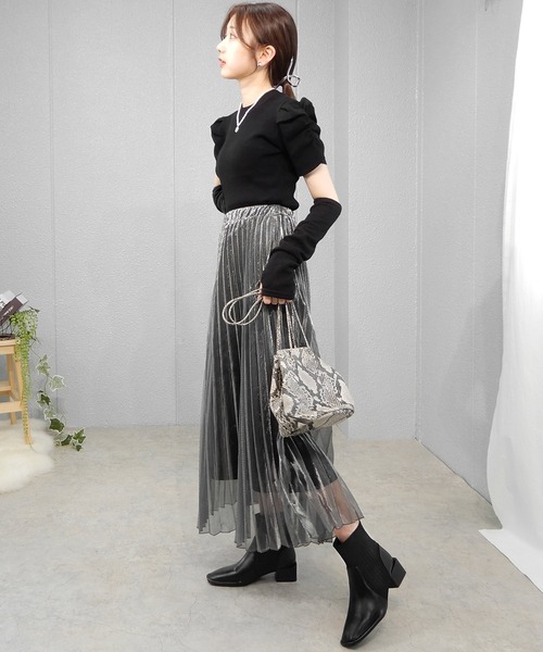 minia（ミニア）の「ソックスブーツ　◆（ブーツ・レディース・ブラック/ベージュ/モカ/カーキ・LL/M/S/L）」の8枚目の写真