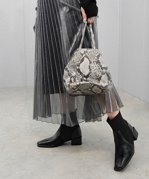 minia（ミニア）の「ソックスブーツ　◆（ブーツ・レディース・ブラック/ベージュ/モカ/カーキ・LL/M/S/L）」の10枚目の写真