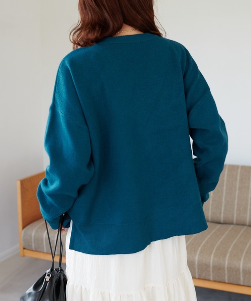 DISCOAT（ディスコート）の「ジャガードロゴプルオーバー（ニット/セーター・レディース・ブラウン/ブルー/アイボリー・FREE）」の9枚目の写真