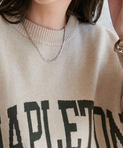 DISCOAT（ディスコート）の「ジャガードロゴプルオーバー（ニット/セーター・レディース・ブラウン/ブルー/アイボリー・FREE）」の7枚目の写真