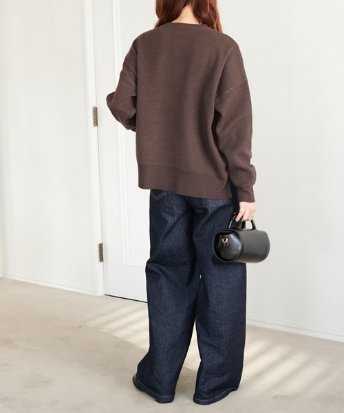 DISCOAT（ディスコート）の「ジャガードロゴプルオーバー（ニット/セーター・レディース・ブラウン/ブルー/アイボリー・FREE）」の15枚目の写真