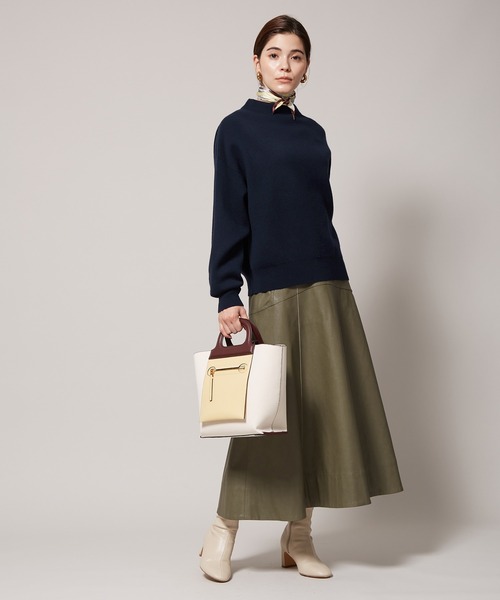 ROPE'（ロペ）の「【新色追加】スウェットライクボートネックニット（ニット/セーター・レディース・オフホワイト/ベージュ/ネイビー/ピンク系その他2・38）」の7枚目の写真