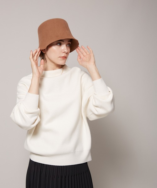 ROPE'（ロペ）の「【新色追加】スウェットライクボートネックニット（ニット/セーター・レディース・オフホワイト/ベージュ/ネイビー/ピンク系その他2・38）」の17枚目の写真