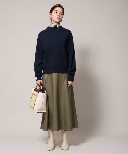 ROPE'（ロペ）の「【新色追加】スウェットライクボートネックニット（ニット/セーター・レディース・オフホワイト/ベージュ/ネイビー/ピンク系その他2・38）」の20枚目の写真