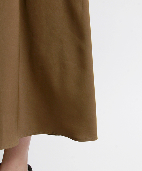 WEGO（ウィゴー）の「WEGO/タックロングスカート（スカート・レディース・ブラック/カーキ・FREE）」の7枚目の写真