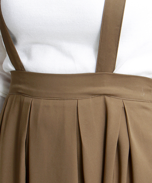 WEGO（ウィゴー）の「WEGO/タックロングスカート（スカート・レディース・ブラック/カーキ・FREE）」の8枚目の写真