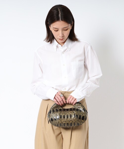 HIROKO HAYASHI(ヒロコハヤシ)の「COLOSSEO(コロッセオ)クロワッサンバッグ(ハンドバッグ・レディース・ホワイト系6/ブラック系3・00)」の17枚目の写真