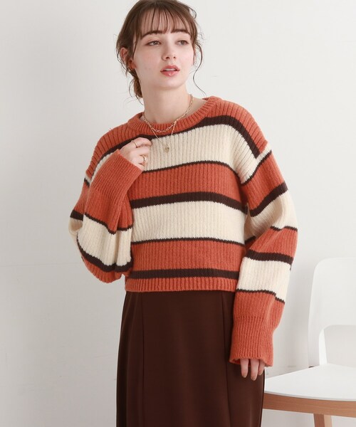 Cutie Blonde（キューティーブロンド）の「◆ショート丈ニットプルオーバー（ニット/セーター・レディース・ブラック系4/ホワイト系その他5/オレンジ系その他4/ライトパープル・00）」の5枚目の写真