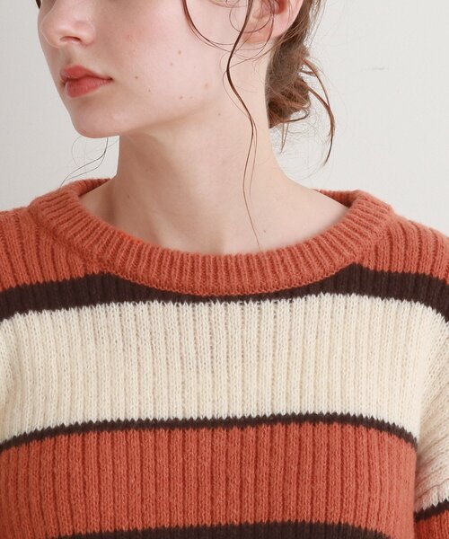 Cutie Blonde（キューティーブロンド）の「◆ショート丈ニットプルオーバー（ニット/セーター・レディース・ブラック系4/ホワイト系その他5/オレンジ系その他4/ライトパープル・00）」の8枚目の写真